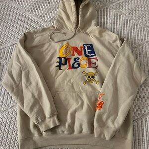 Onepiece Beige Hoodie with Colorful Design